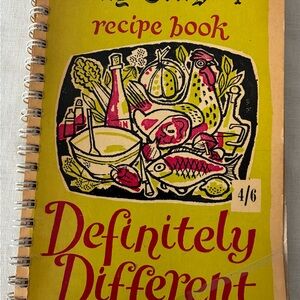 Definitely Different Recipe Book with Vibrant Yellow Cover